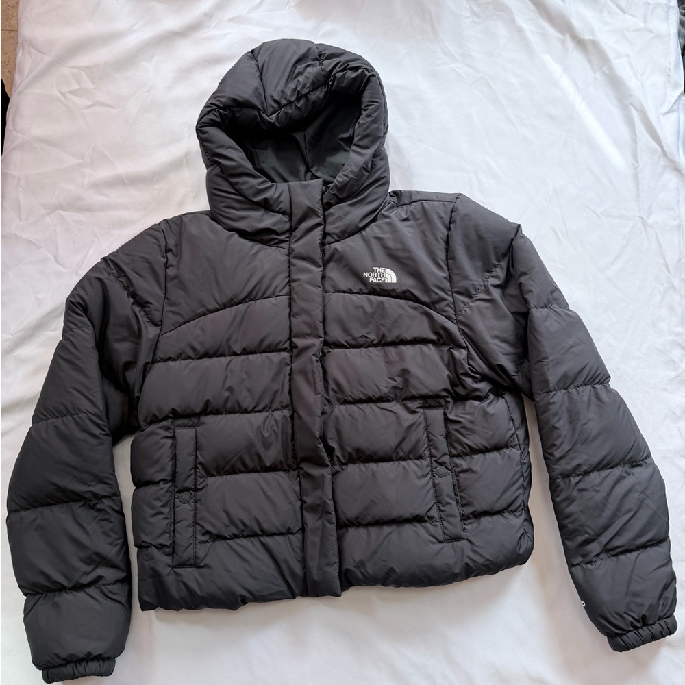 The North Face NF0A7V71 Women’s hooded puffer jacket Black size large